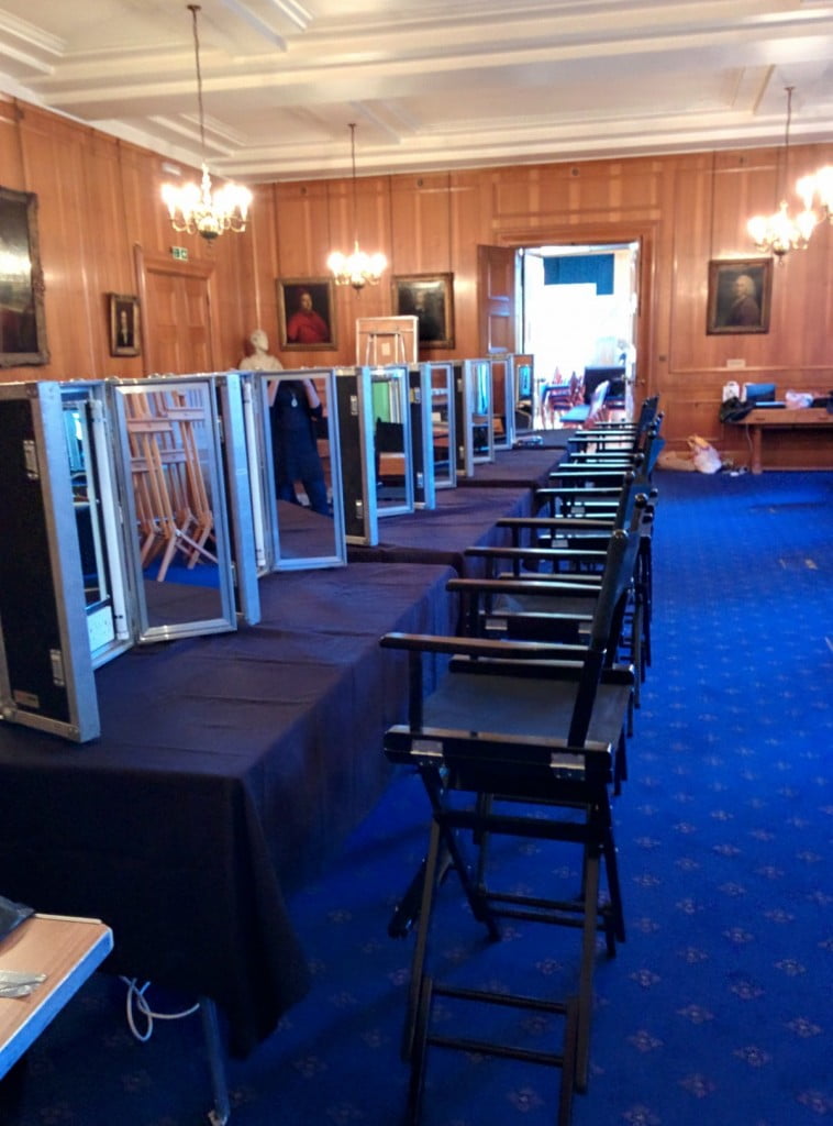 SET UP OF THE HAIR AND MAKE UP ROOM, WHICH WAS LATER TRANSFORMED INTO THE VIP ROOM